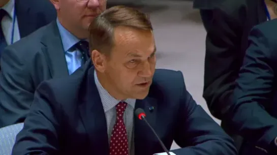 Radosław Sikorski, fot. United Nations, screenshot, https://webtv.un.org/en 
