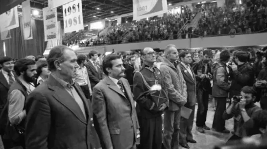 I Krajowy Zjazd Delegatów NSZZ Solidarność w gdańskiej hali Olivia. Fot. PAP/Stefan Kraszewski