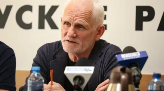 Białoruski działacz na rzecz praw człowieka, laureat Pokojowej Nagrody Nobla Aleś Bialacki. PAP/Artur Reszko