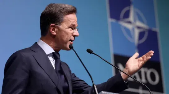 Sekretarz generalny NATO Mark Rutte. Fot. PAP/EPA/GEORGI LICOVSKI