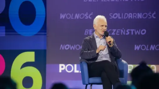 Legenda białoruskiego ruchu demokratycznego, obrońca praw człowieka, założyciel Centrum Obrony Praw Człowieka „Viasna” oraz laureat Pokojowej Nagrody Nobla z 2022 roku Aleś Bialacki, fot. PAP/Tomasz Waszczuk