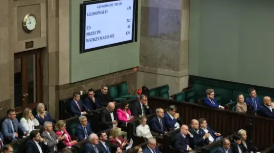 Wynik głosowania w Sejmie Fot. PAP/Paweł Supernak
