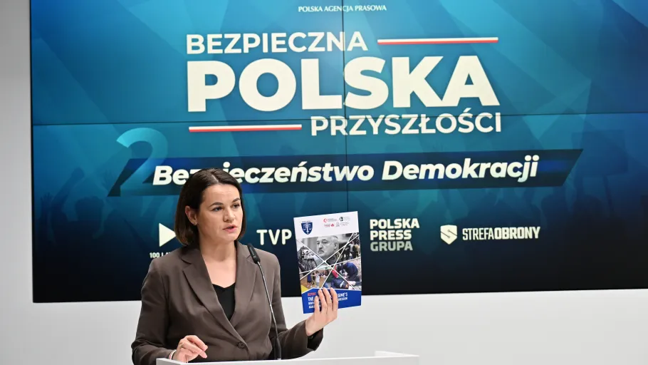 Swiatłana Cichanouska. Foto PAP/ Marcin Kmieciński
